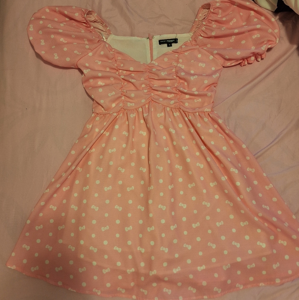 Hello Kitty X Shein Pink Babydoll Dress